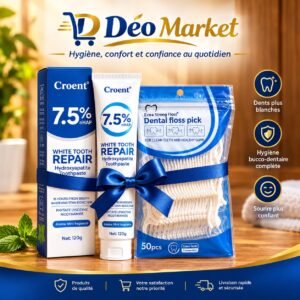 Pack Soin Bucco-Dentaire Complet : Dentifrice 7.5 % nHAP + 30 Bâtonnets Fils dentaires