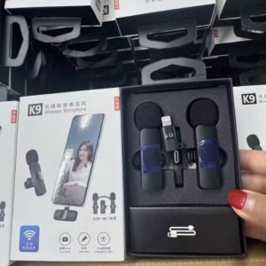 Double Micro cravate sans fil k9 – Réduction de Bruit pour smartphone (Iphone et type-C